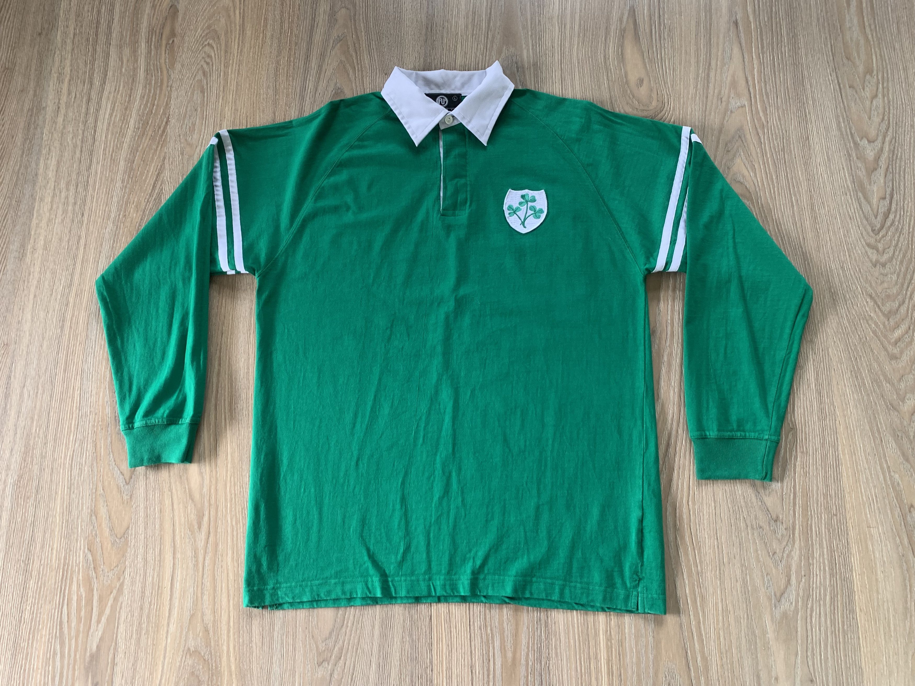 Vintage Vintage Ireland Rugby Cotton Longsleeve Polo T Shirt Size US L / EU 52-54 / 3 - 2 Thumbnail