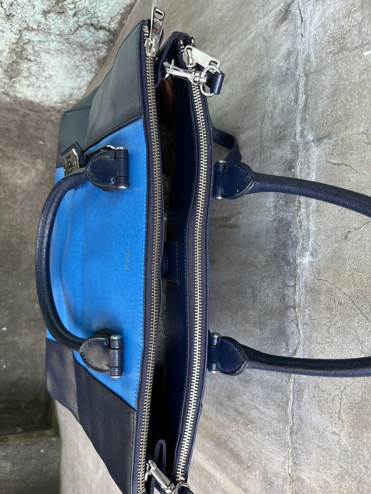 RRL Ralph Lauren Two Tone Leather Shoulder Bag Size ONE SIZE - 9 Thumbnail