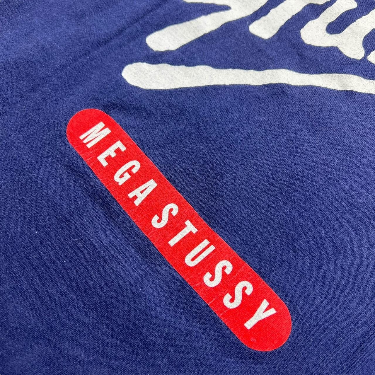 Stussy Vintage 2000s "Mega Stussy" T-shirt Blue - Small Size US S / EU 44-46 / 1 - 5 Thumbnail