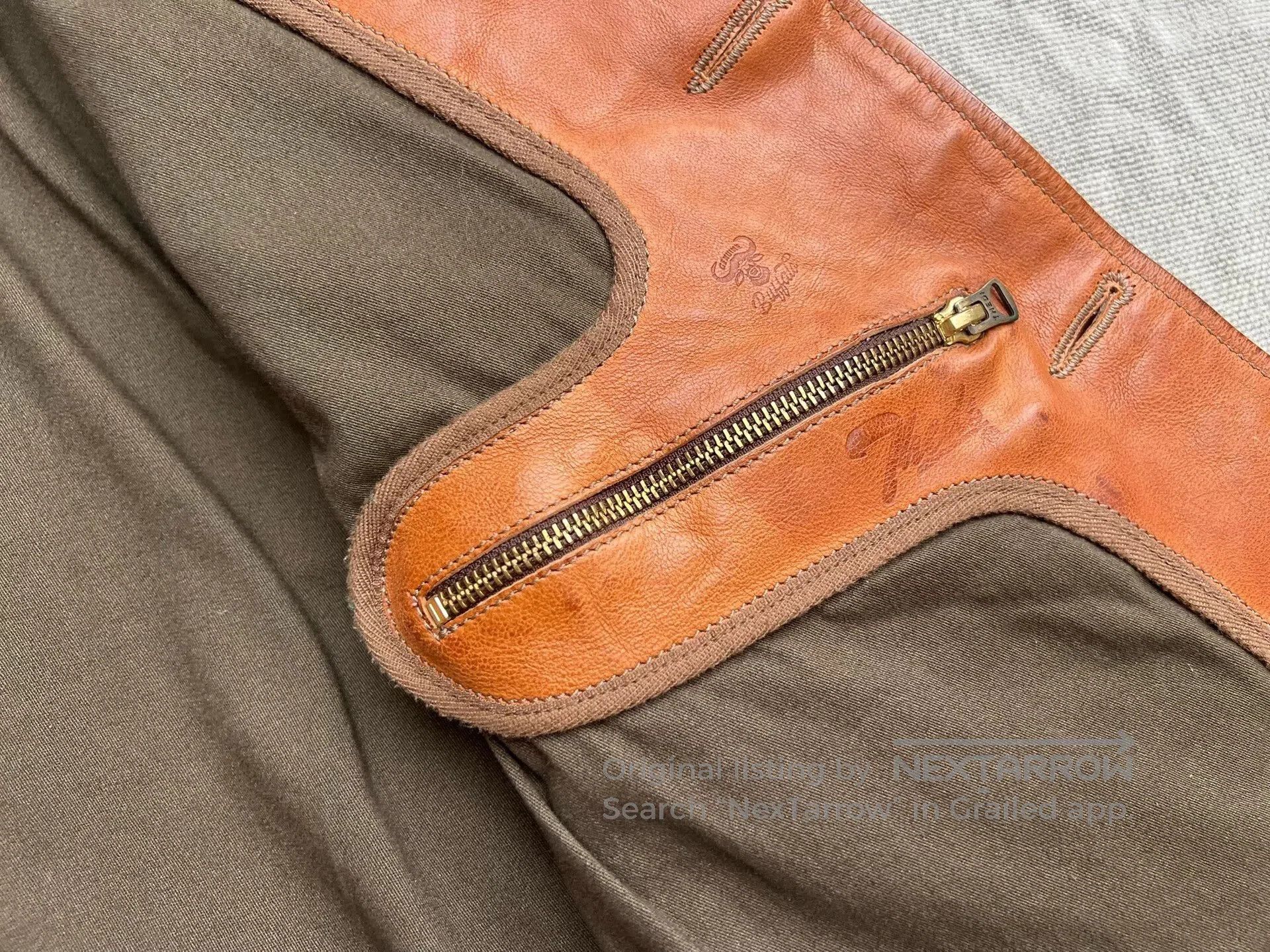 Thedi Vintage Brown Buffalo Leather Jacket. Size US S / EU 44-46 / 1 - 3 Thumbnail