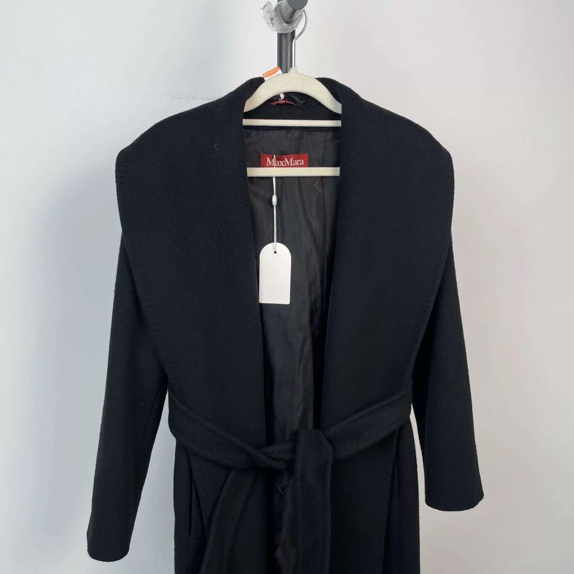 Weekend Max Mara Weekend Max Mara 99 New Wool Black Coat Size 150 US0 Size XS / US 0-2 / IT 36-38 - 3 Thumbnail