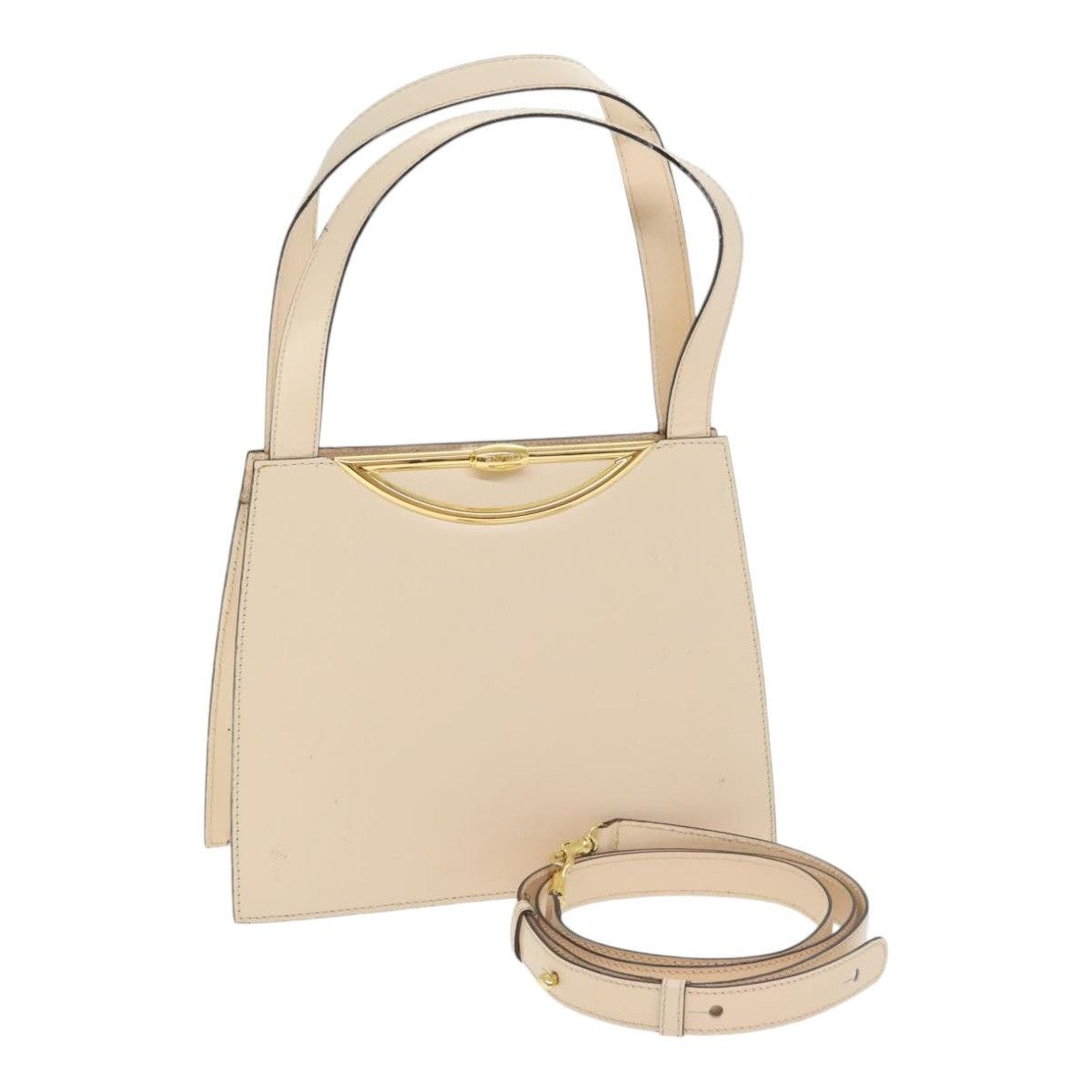 Celine CELINE Hand Bag Leather Cream Gold Size ONE SIZE - 1 Thumbnail