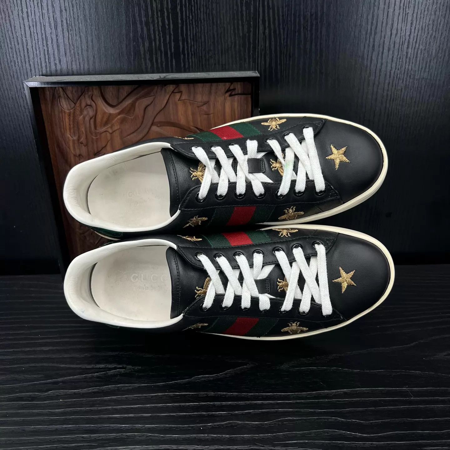 Gucci Gucci Ace Black Bee Sneaker US 6 EU 40 Boxed Size US 7 / EU 40 - 7 Thumbnail