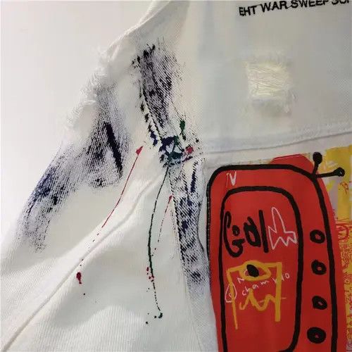 Japanese Brand Fashion Hand Painted Character Graffiti Print Women Size ONE SIZE - 3 Thumbnail
