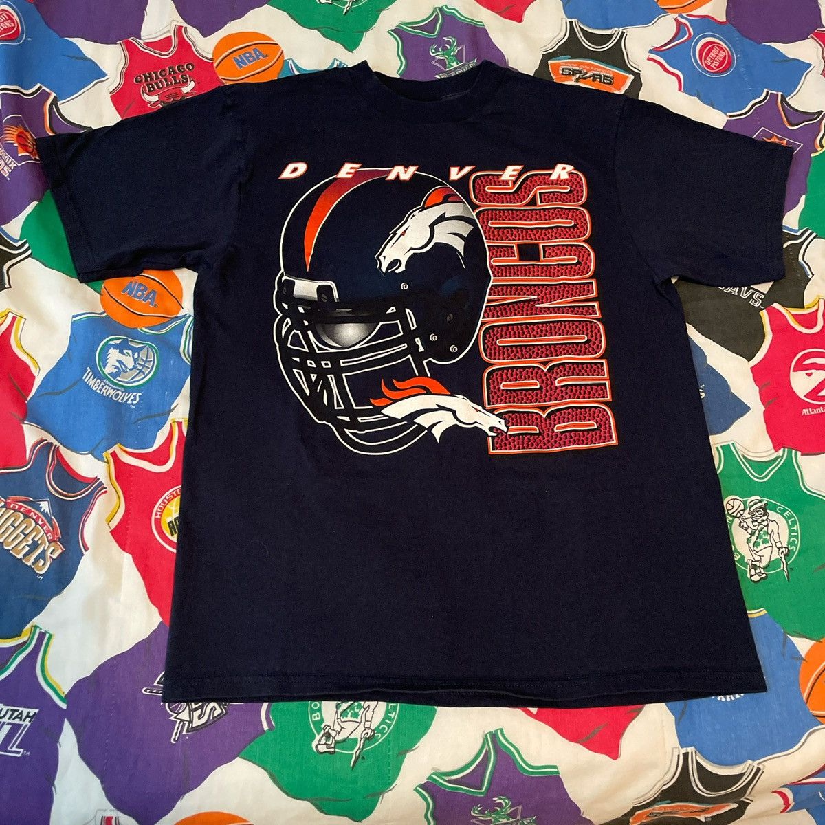 Logo 7 × NFL × Vintage Vintage 90s NFL Denver Broncos Super Bowl Football Tee Size US L / EU 52-54 / 3 - 1 Thumbnail