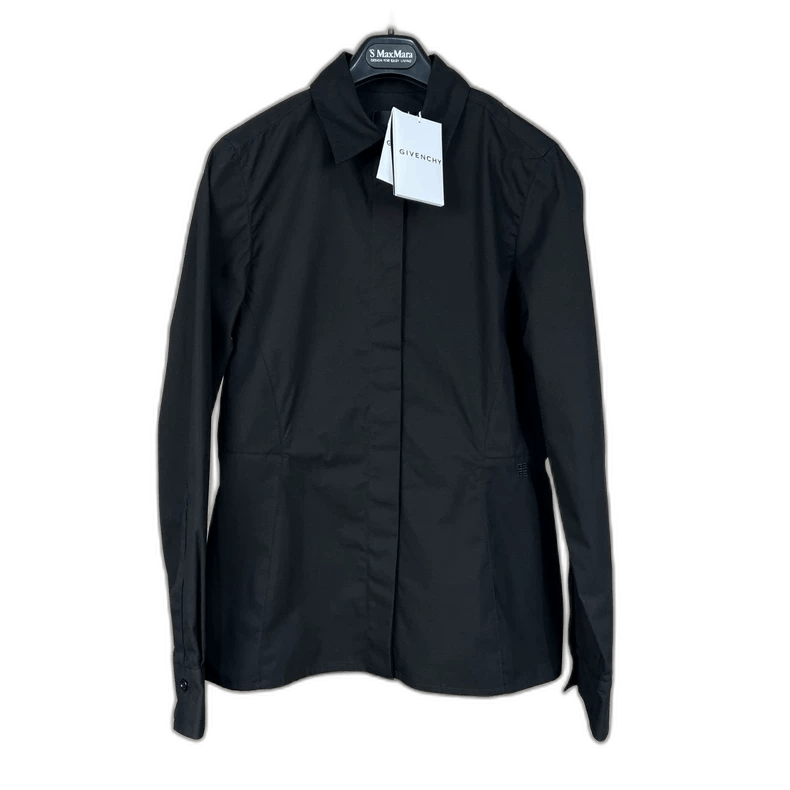 Givenchy Givenchy Black Embroidered Logo Shirt Jacket Size M / US 6-8 / IT 42-44 - 1 Thumbnail