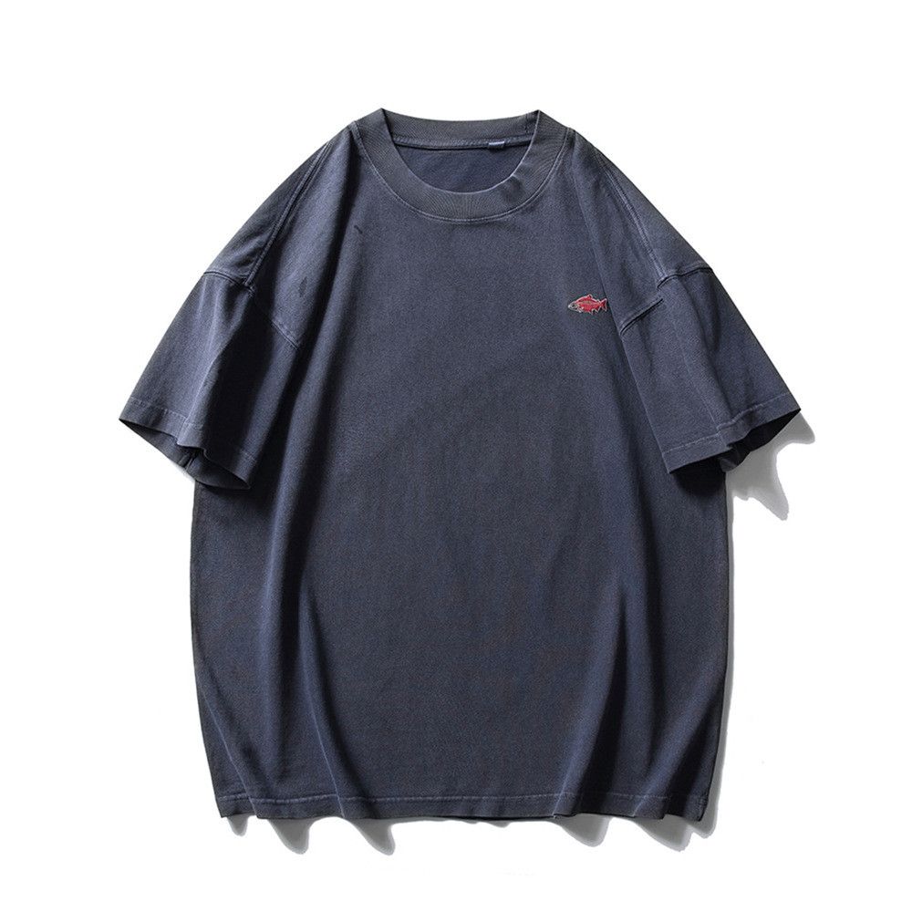 Japanese Brand × Vintage Men's washed distressed hip-hop trendy fish print T-shirt Size US M / EU 48-50 / 2 - 2 Thumbnail