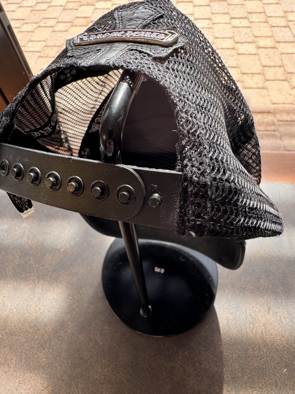 Chrome Hearts Chrome Hearts leather & mesh baseball hat Size ONE SIZE - 14 Thumbnail