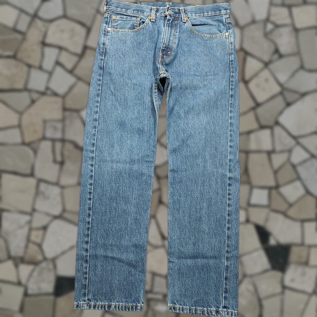 Levi's Levis 505 Jeans Mens Tag 34x30 Blue Straight Denim Western Cowboy Rodeo (35x30) Size US 34 / EU 50 - 1 Thumbnail