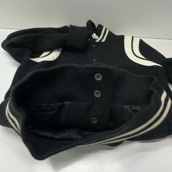 Saint Laurent Paris Saint Laurent Black SS22 Teddy Varsity Jacket -2507 Size S / US 4 / IT 40 - 5 Thumbnail