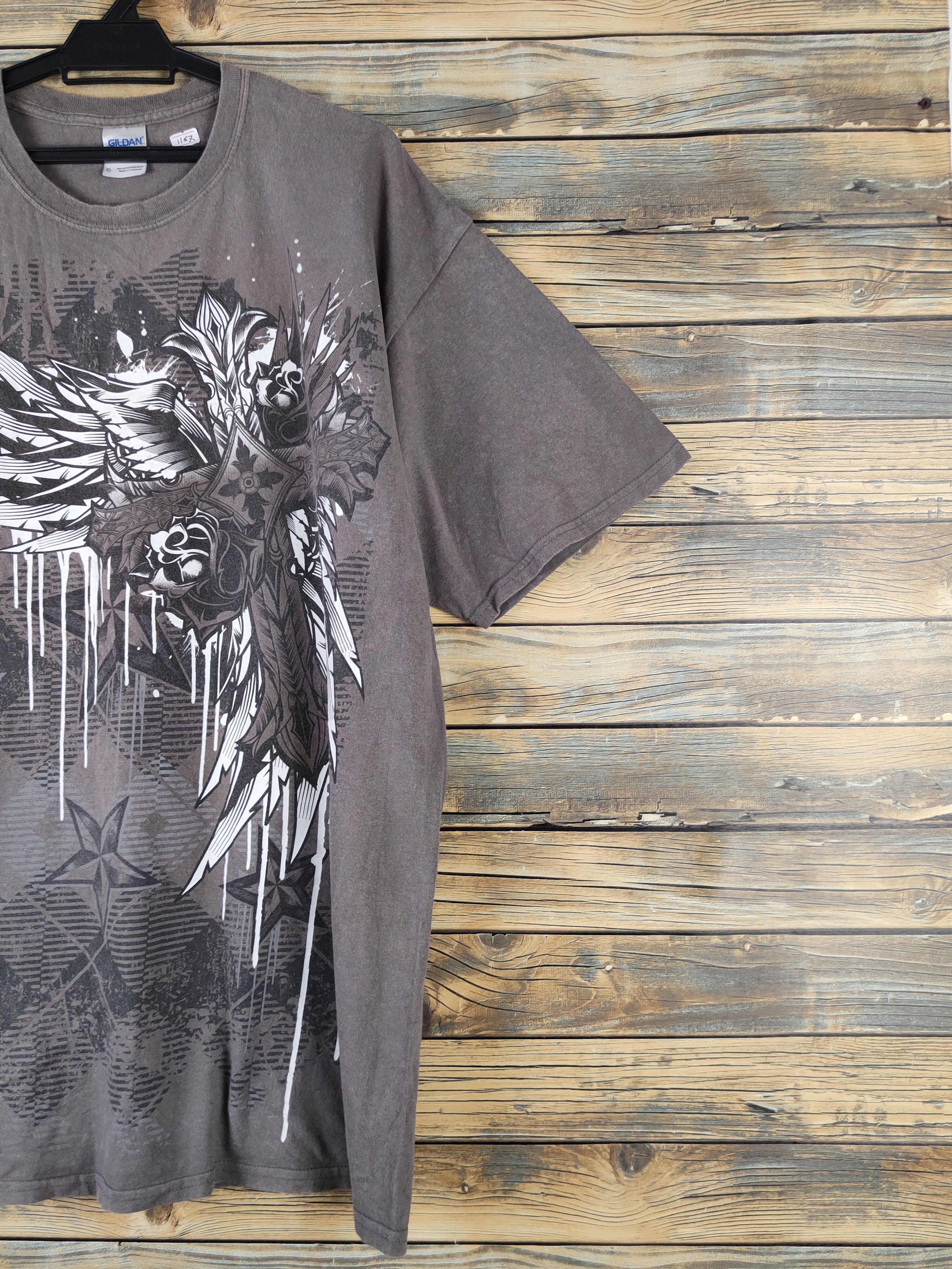 Japanese Brand DL skull Brown Short Sleeve T-shirt #1167 Size US XL / EU 56 / 4 - 5 Thumbnail