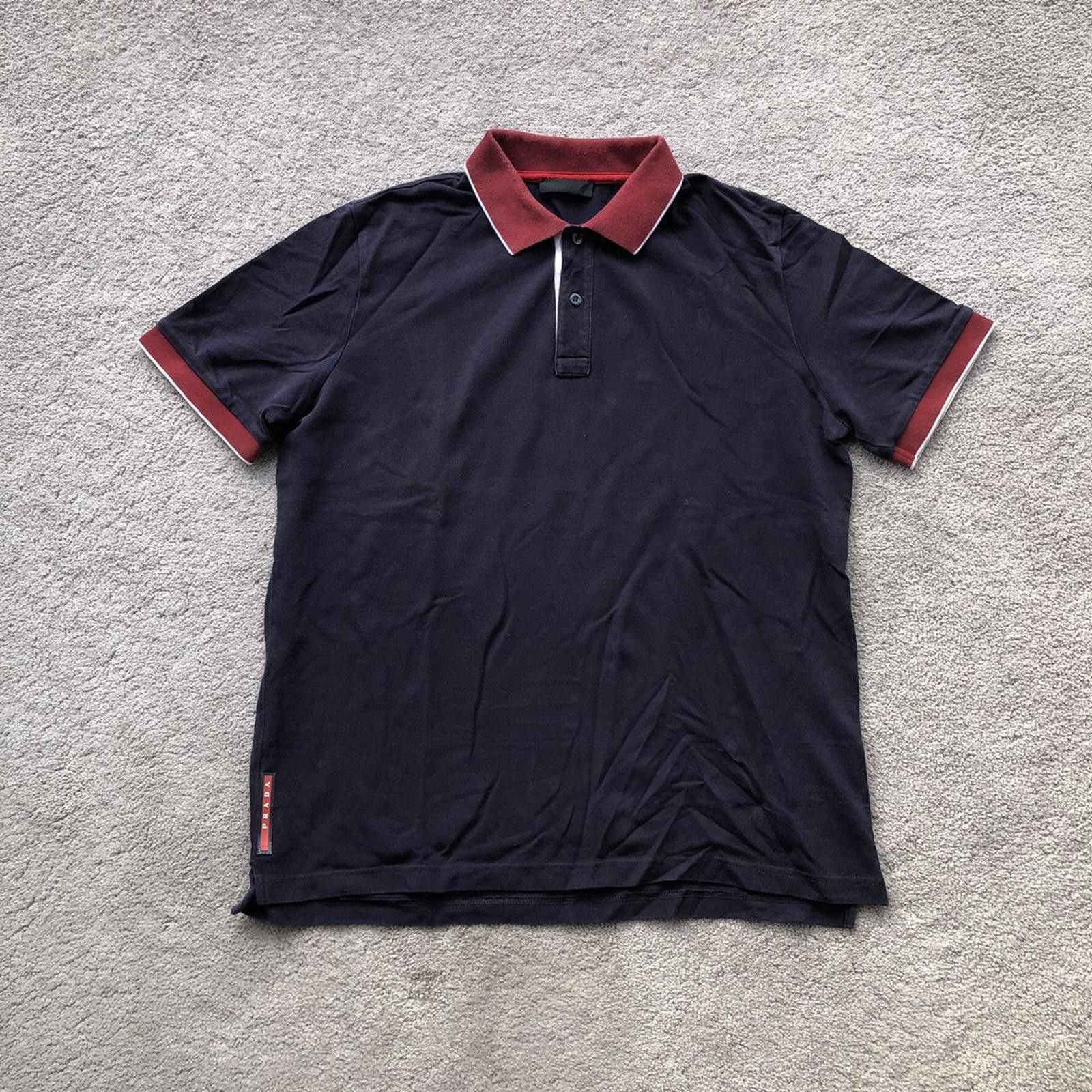 Prada Prada Red Tab Polo Shirt Size US XL / EU 56 / 4 - 1 Thumbnail