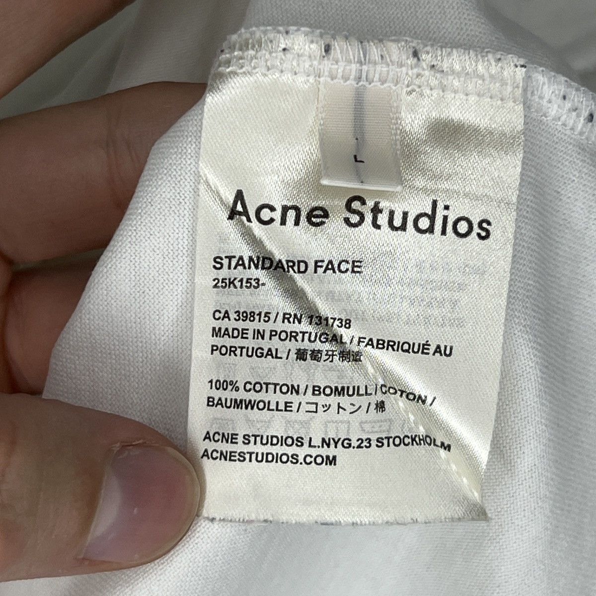 Acne Studios Acne Studios Tshirt Tee Face Casual Basic White Standard Size US L / EU 52-54 / 3 - 5 Thumbnail