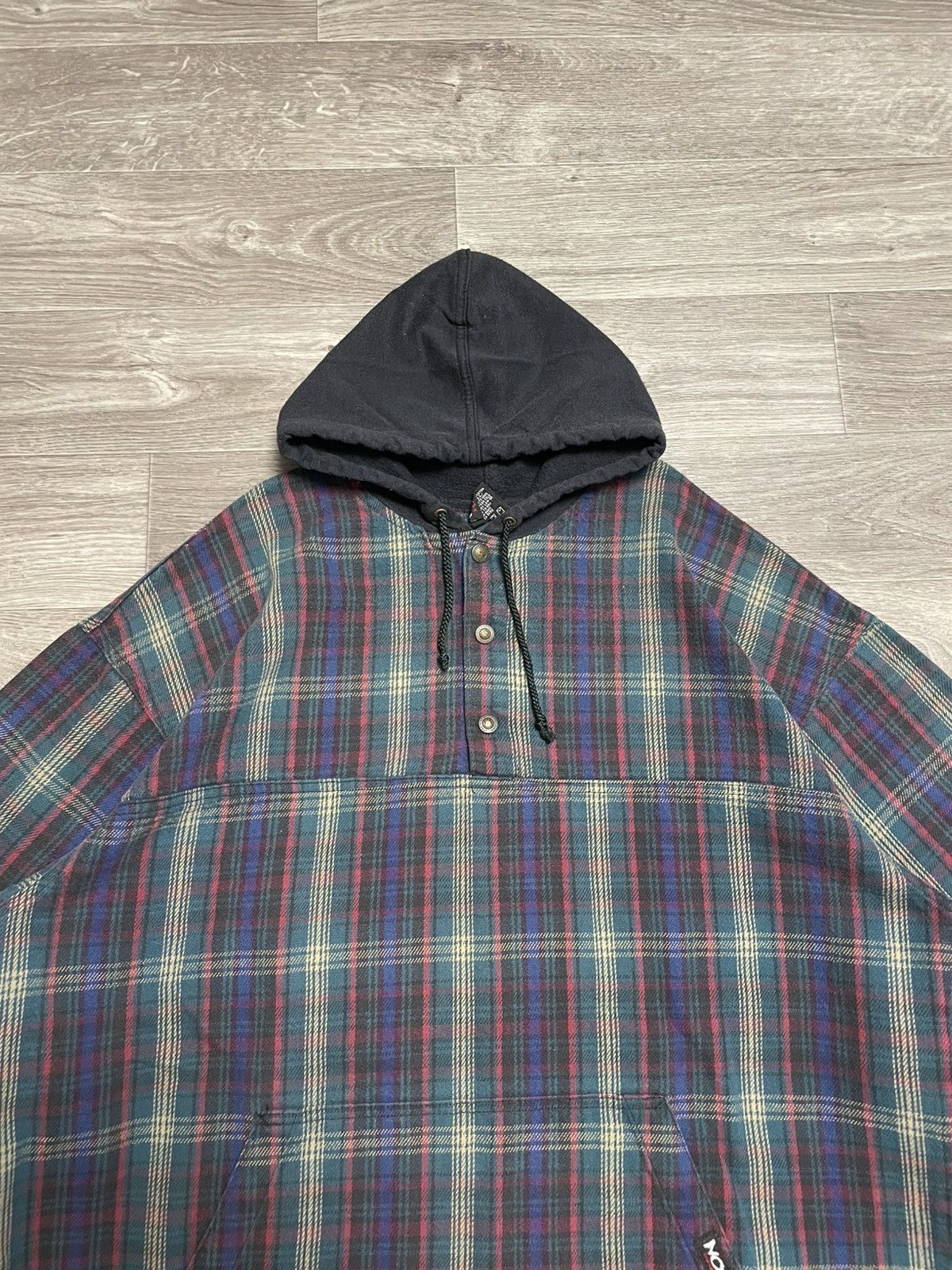 No Fear Vintage No Fear Plaid Flannel Shirt Anorak Pullover USA Size US XL / EU 56 / 4 - 2 Thumbnail