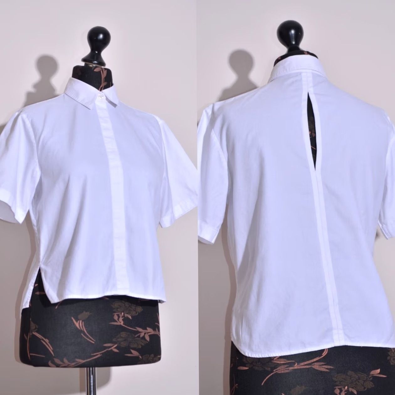 T by Alexander Wang VINTAGE T BY ALEXANDER WANG Womens White Short Sleeve Shirt Open Back XS Shirt Womens XS White Open Back 0 / XS / S Menus Size XS / US 0-2 / IT 36-38 - 2 Thumbnail
