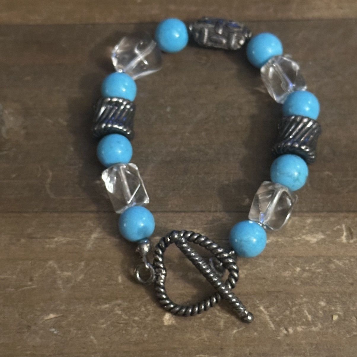 Other Turquoise and silver bead toggle bracelet Size ONE SIZE - 5 Thumbnail