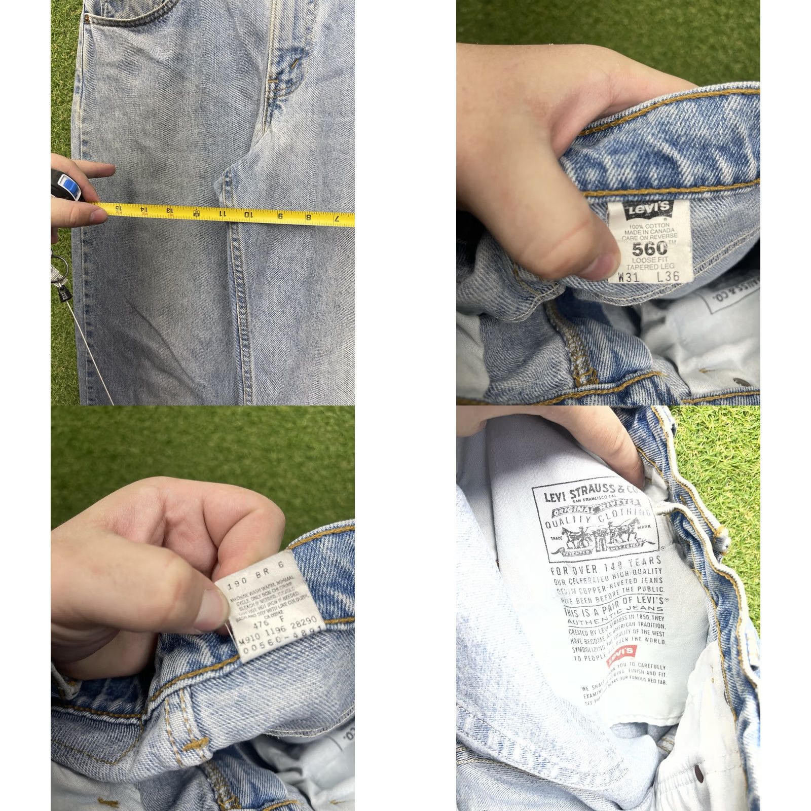 Levi's Levi's 560 Jeans Mens 31X36 Comfort Fit Vintage 90s USA Blue Denim Jeans Pants Regular Waist 31 Size US 31 - 8 Thumbnail