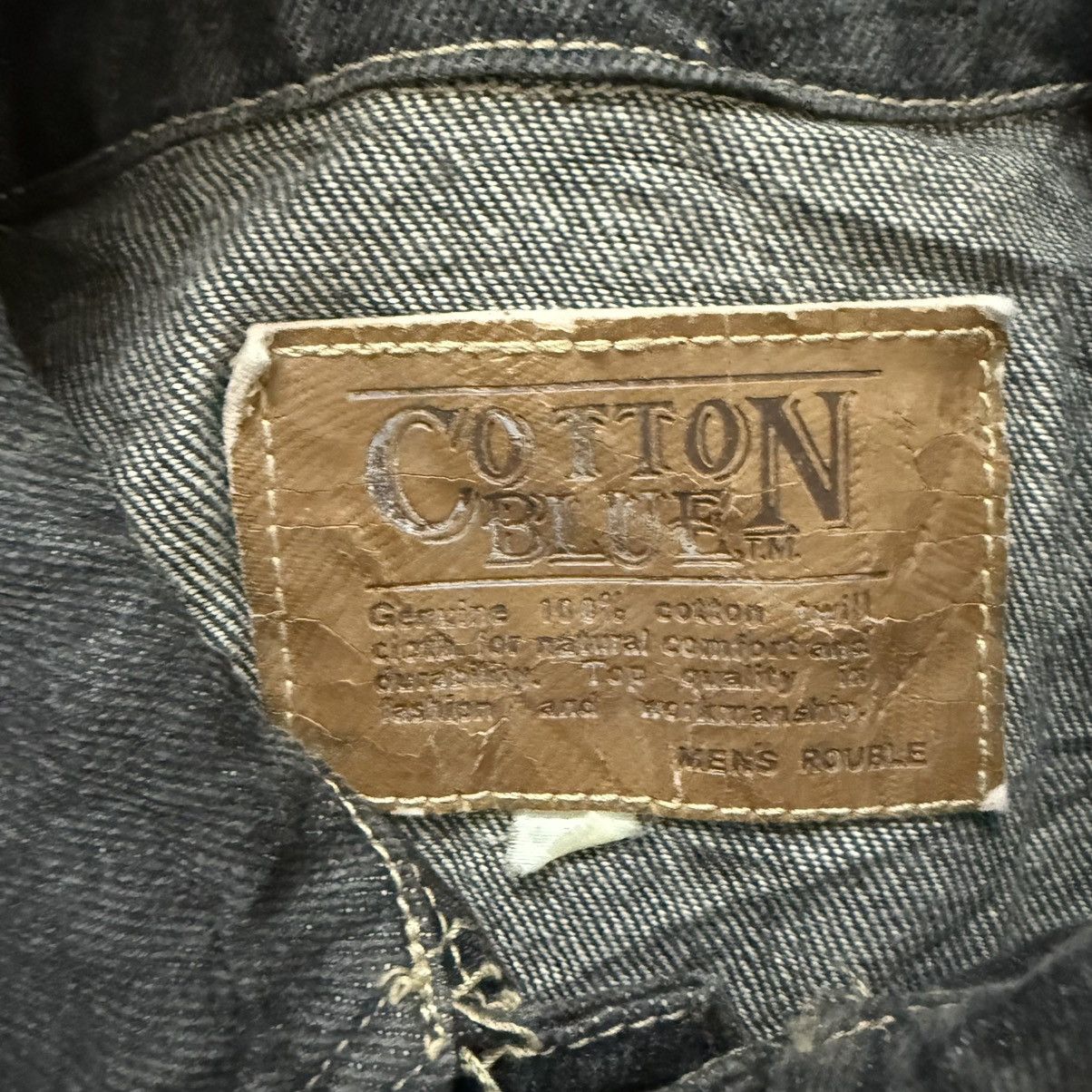 Japanese Brand Cotton Blue Cropped Denim Trucker Jacket Size US M / EU 48-50 / 2 - 10 Thumbnail