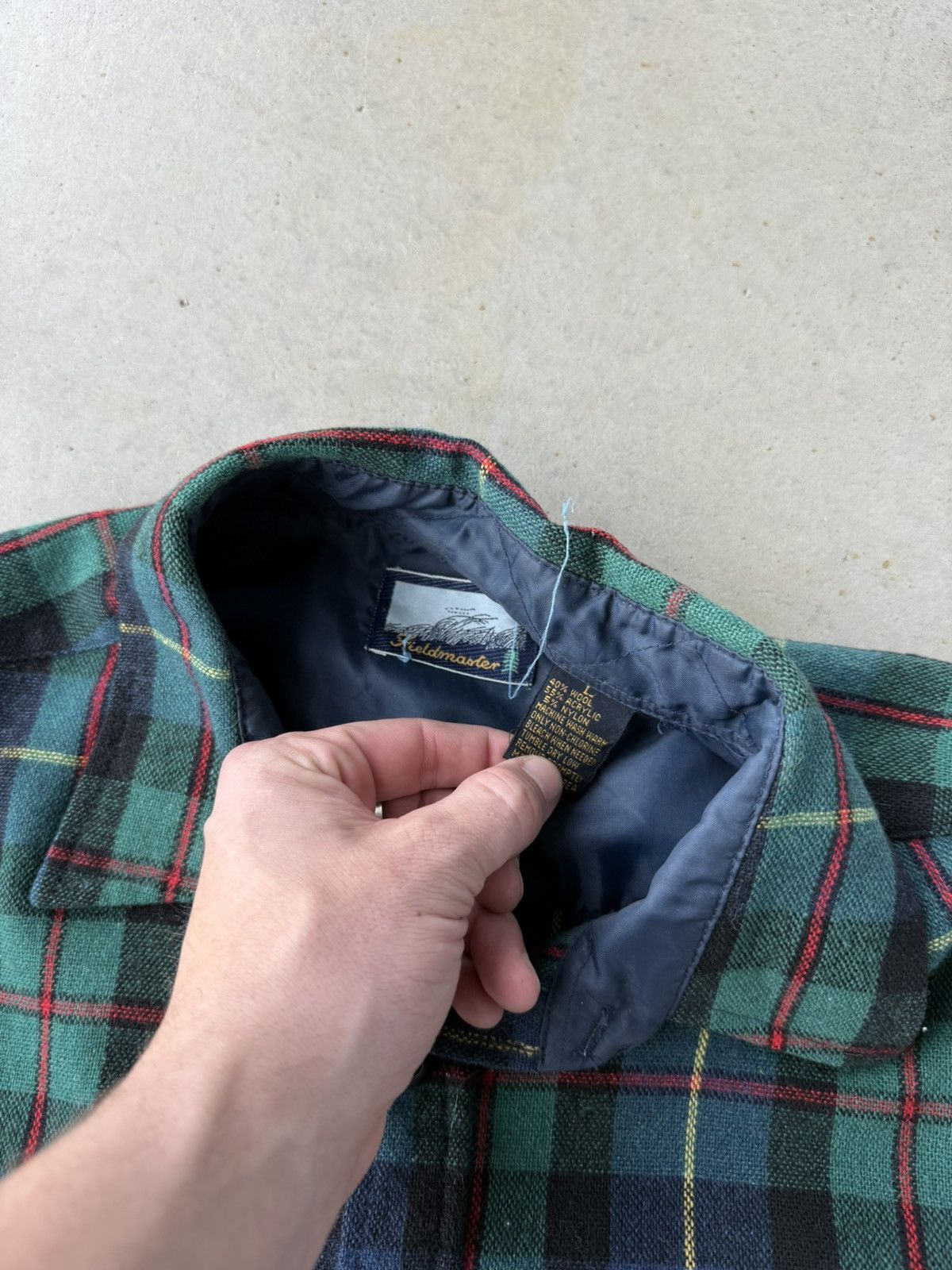 Fieldmaster Vintage Fieldmaster Green Plaid Wool Flannel Size US L / EU 52-54 / 3 - 4 Thumbnail