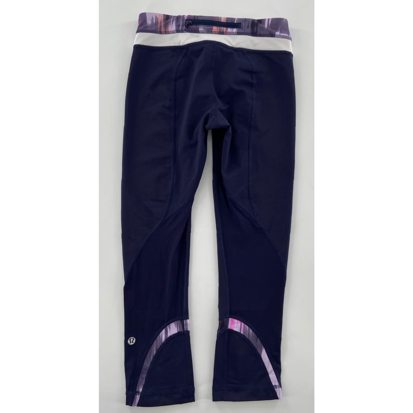 Lululemon VINTAGE Lululemon Speed Up Crop Leggings Shirt Womens 4 Purple Activewear Cropped 20 in Inseam Athletic Pockets Womens Size 27" / US 4 / IT 40 - 2 Thumbnail