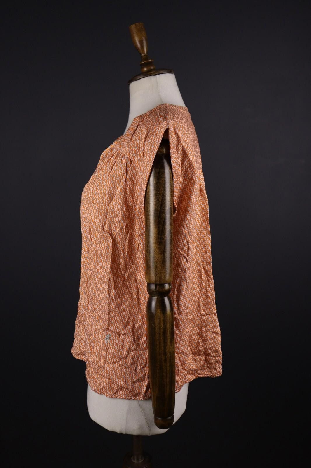 Designer Emily Van Den Bergh Orange All Over Top Shirt Size M Size M / US 6-8 / IT 42-44 - 5 Thumbnail
