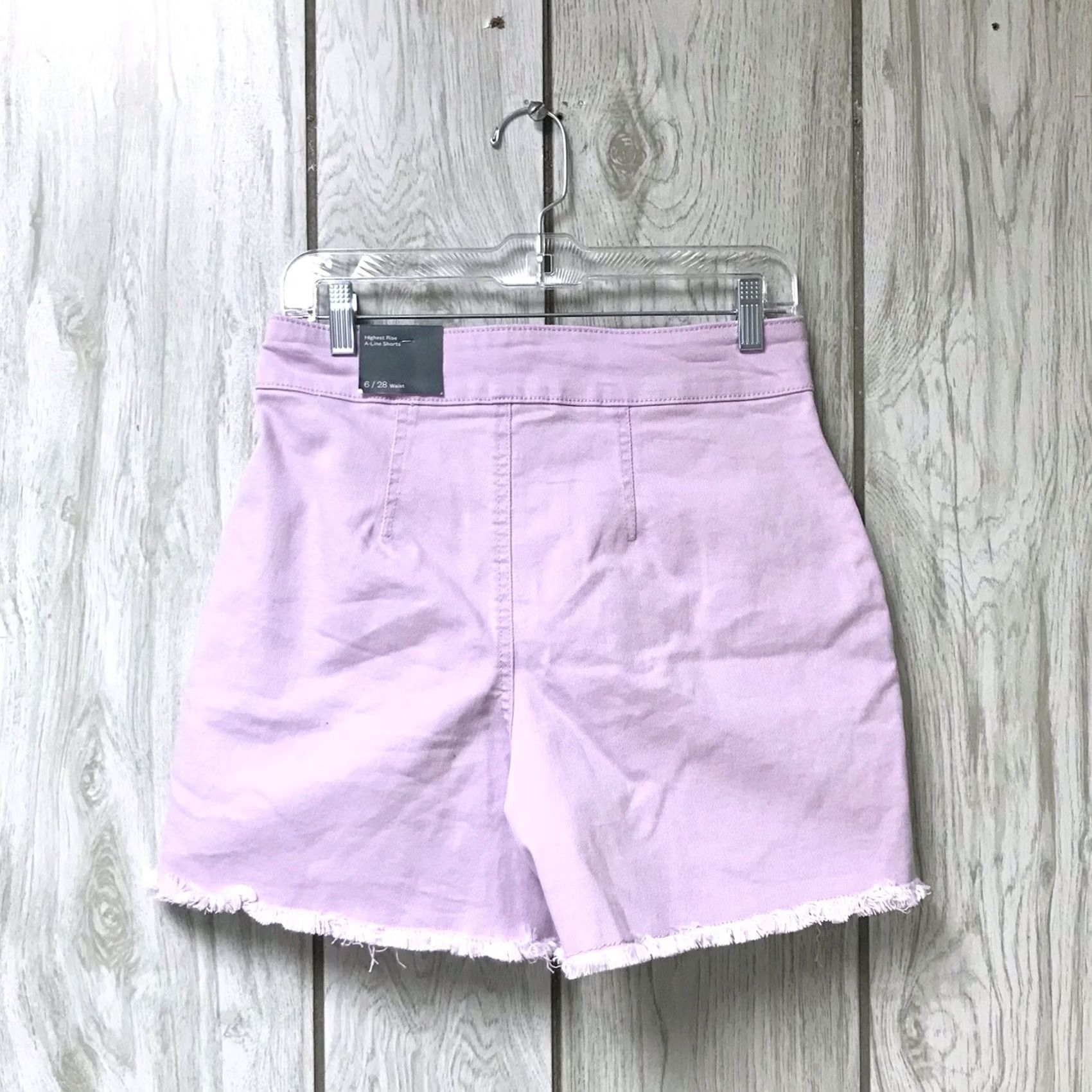 Vintage Wild Fable Women Purple Lavender Stretch Highest-Rise A-Line Bermuda Jean Denim Shorts 6 Mens? Womens? Size 28" / US 6 / IT 42 - 2 Thumbnail