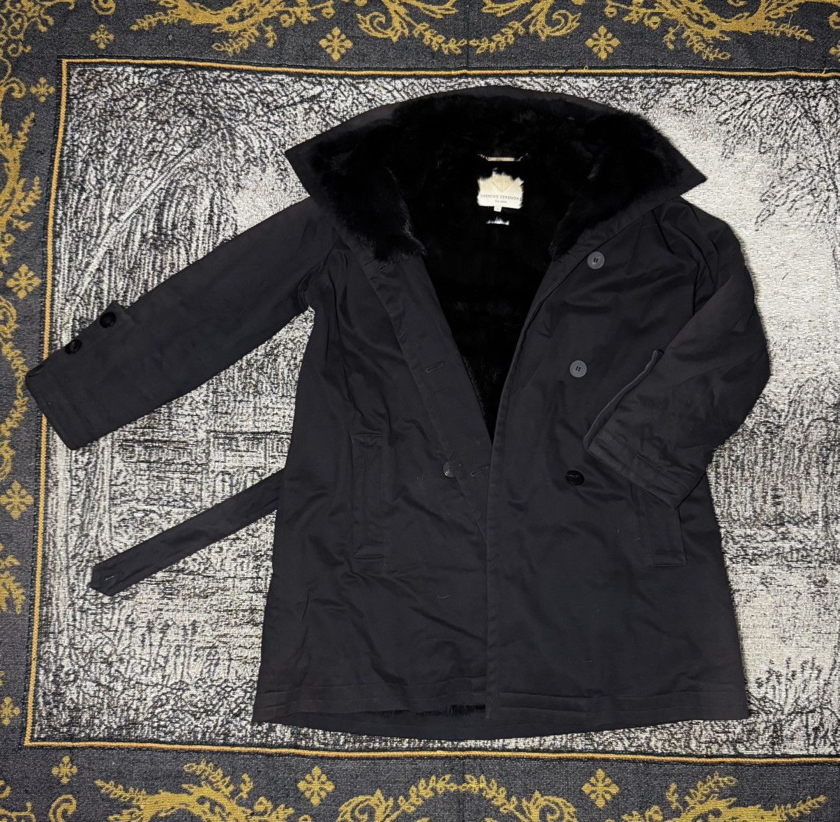 Opening Ceremony “Opening ceremony” Black vintage trenchcoat Size US L / EU 52-54 / 3 - 4 Thumbnail