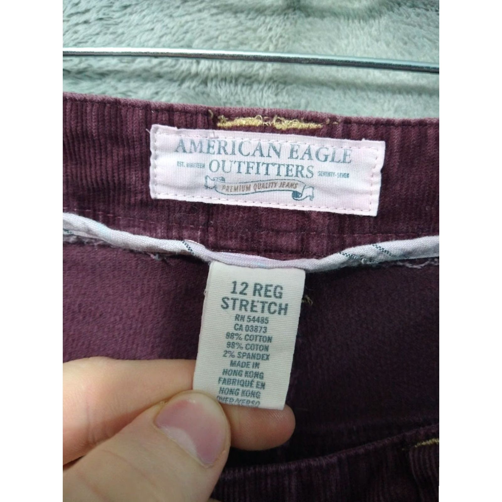 American Eagle Outfitters VINTAGE American Eagle Outfitters Pants Womens 12 Red Corduroy Flare Mid Rise Stretch 90s Size 34" / US 12 / IT 48 - 7 Thumbnail