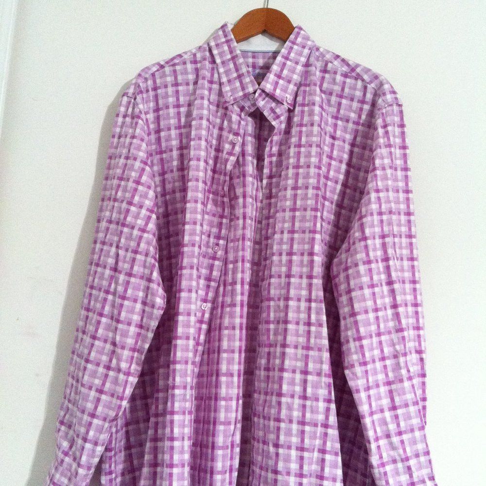 Tasso Elba TASSO ELBA MENS COTTON BUTTON DOWN CASUAL SHIRT SIZE: XXL Size US XXL / EU 58 / 5 - 4 Thumbnail