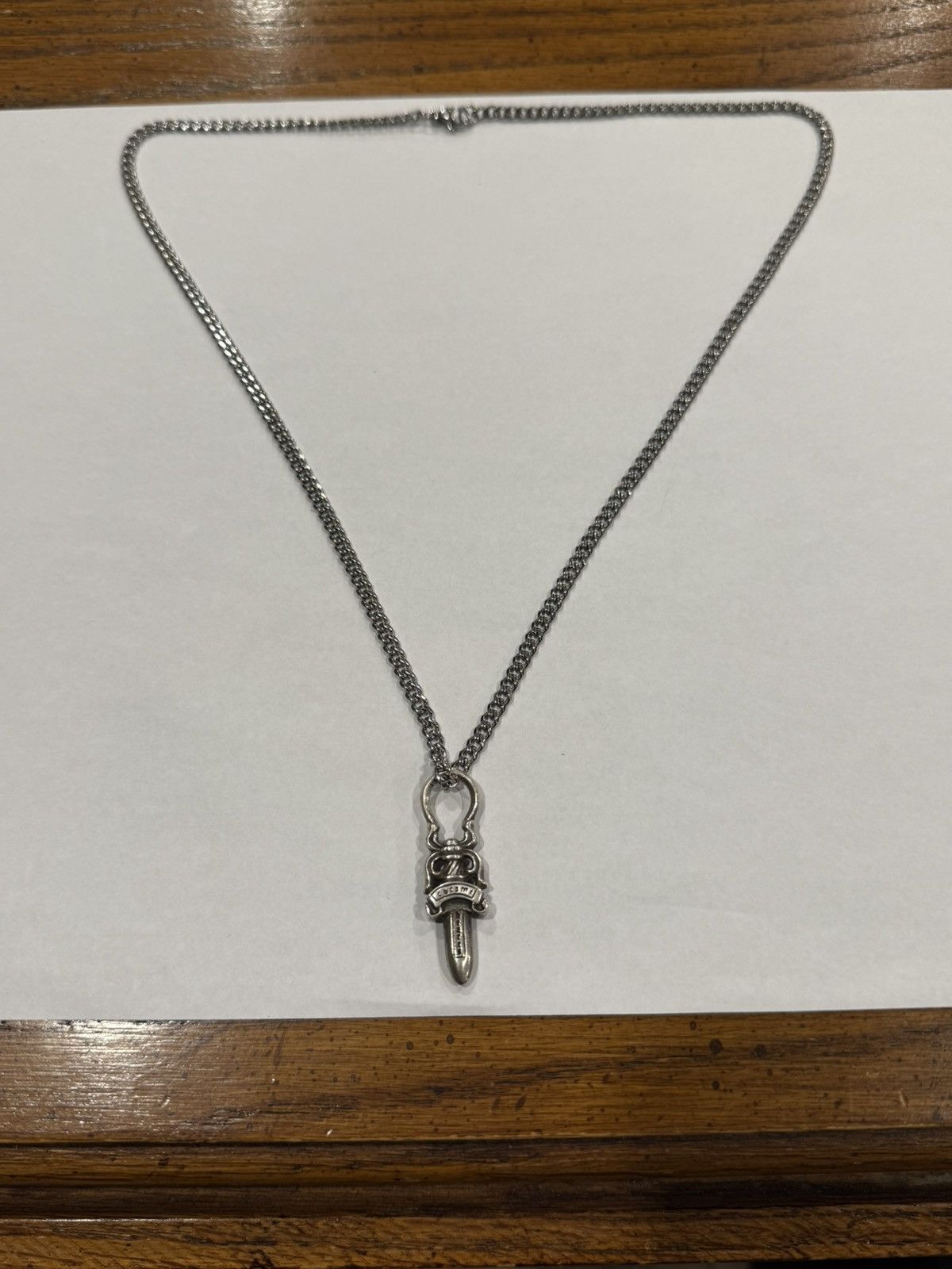 Chrome Hearts Chrome Hearts Dagger Pendant Cuban Link Chain Necklace 925 Size ONE SIZE - 6 Thumbnail