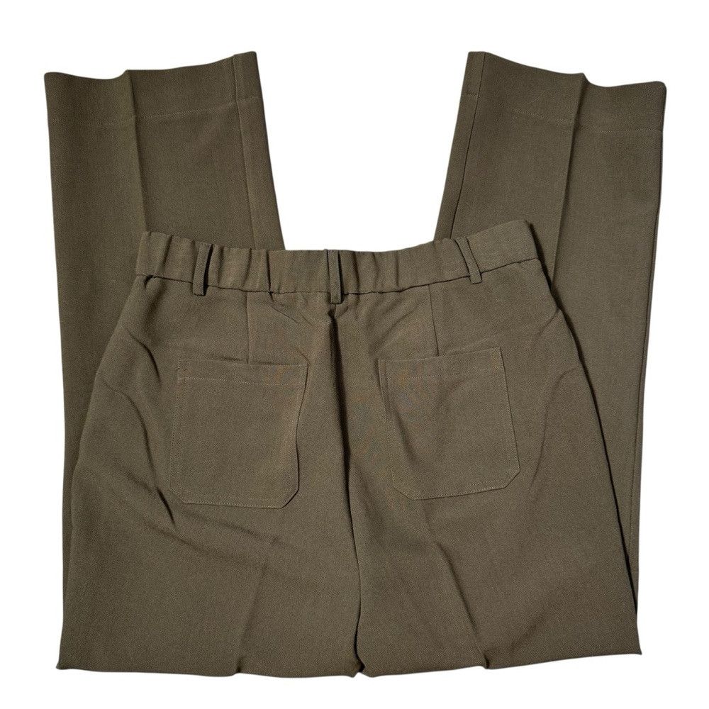 Adrianna Papell NWT New $89 Adrianna Papell Olive Wide Leg Patch Pocket Pan Size 30" / US 8 / IT 44 - 4 Thumbnail