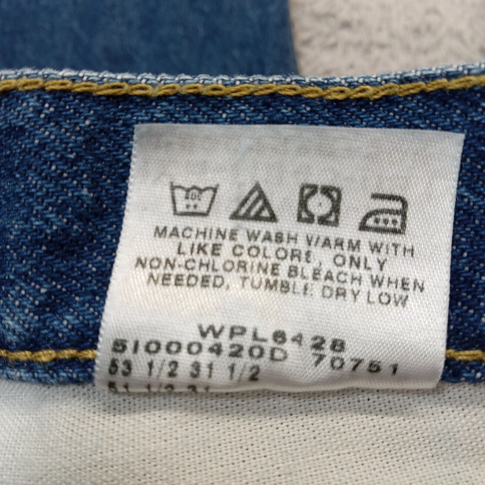 Lee New Lee Rider Jeans 30W Women's 50 X 32 High Rise Blue Denim Size 38" / US 16 / IT 52 - 5 Thumbnail