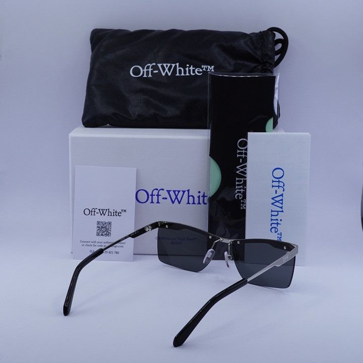 Off-White Off-White OERI095 RIMINI 7272 Sunglasses Silver Frame Size ONE SIZE - 9 Thumbnail