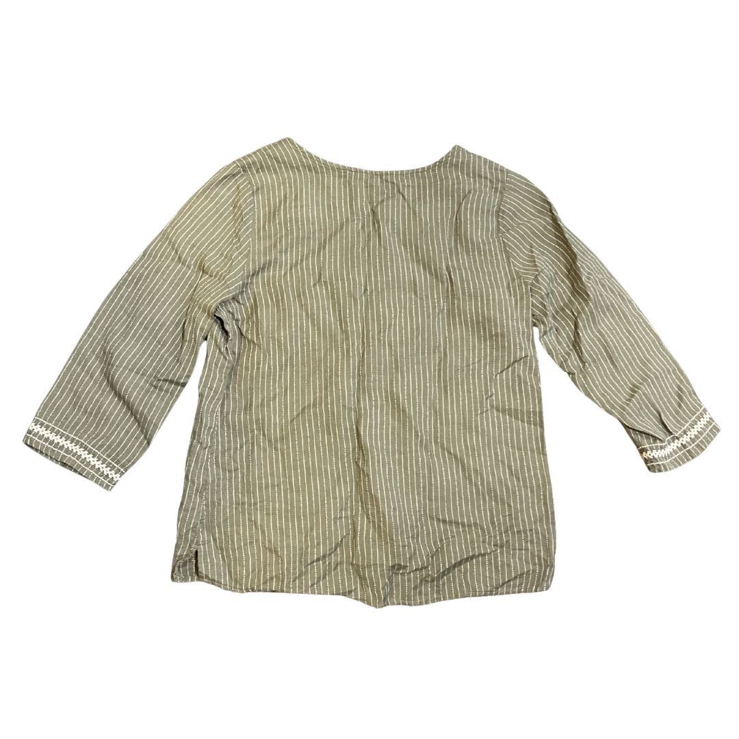 Eddie Bauer Boho Embroidered Tunic Blouse Top Peasant Cottage Linen Size M / US 6-8 / IT 42-44 - 2 Thumbnail
