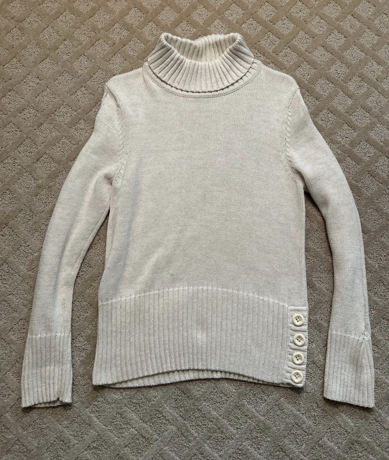 High Sierra High Sierra Womens Beige Turtleneck Size L / US 10 / IT 46 - 1 Thumbnail