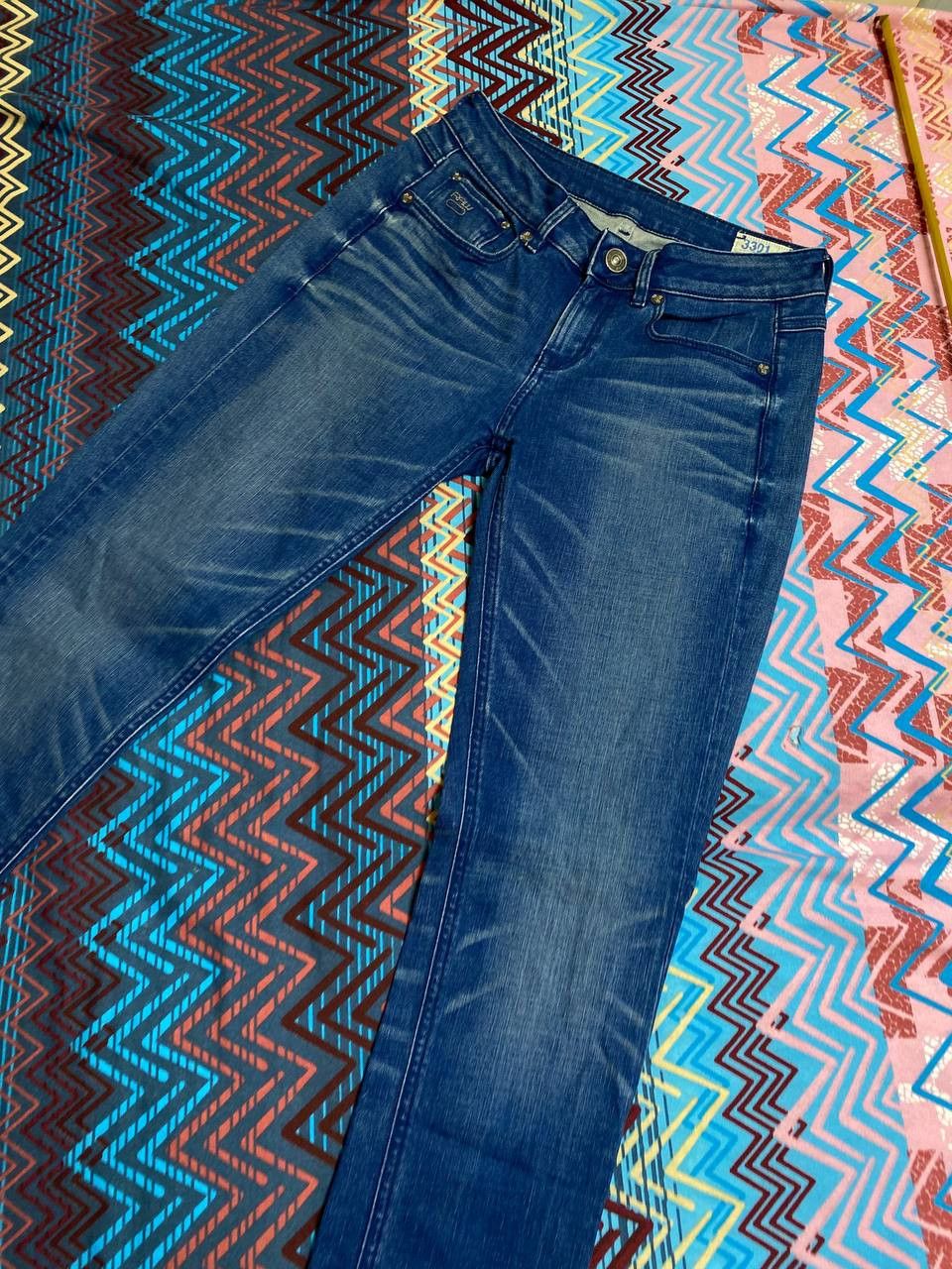G-Star vintage blue jeans G-Star Raw 3301 Y2K streetwear Size US 27 - 7 Thumbnail
