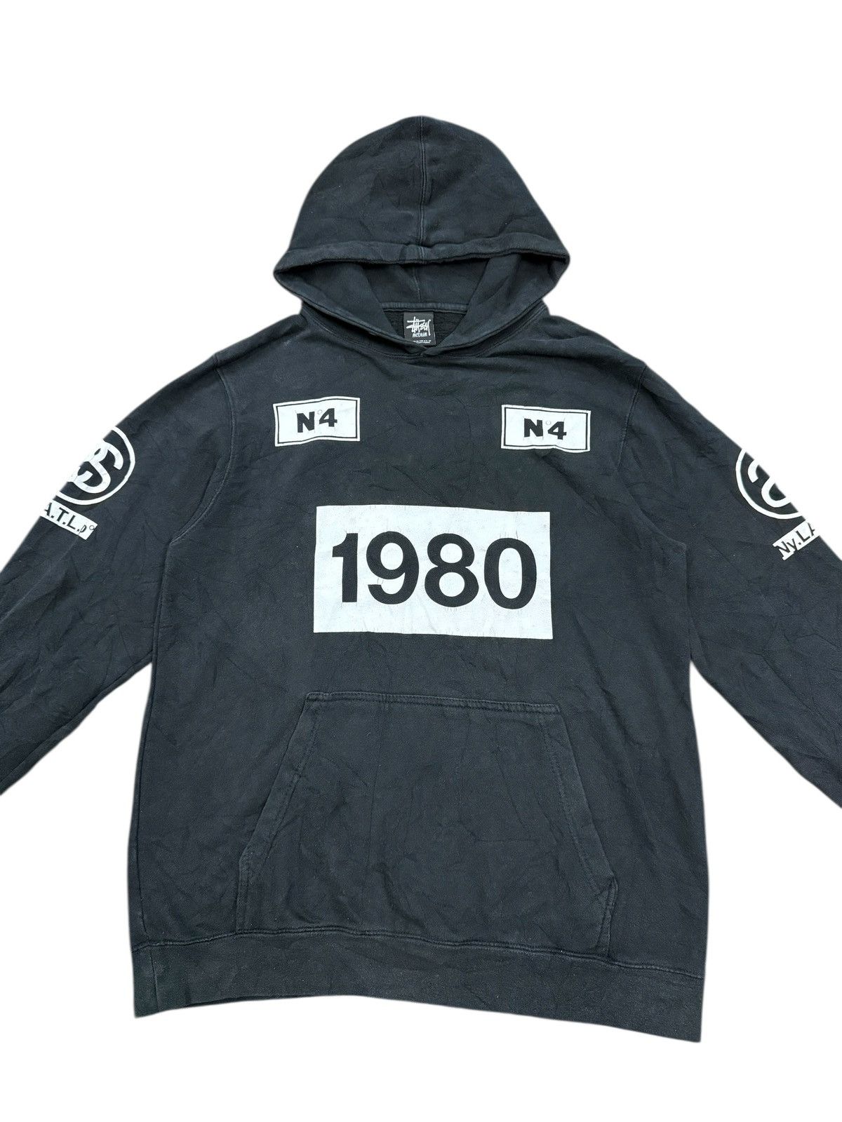 Stussy VINTAGE STUSSY 1980 N4 BIG LOGO HOODIE Size US M / EU 48-50 / 2 - 3 Thumbnail
