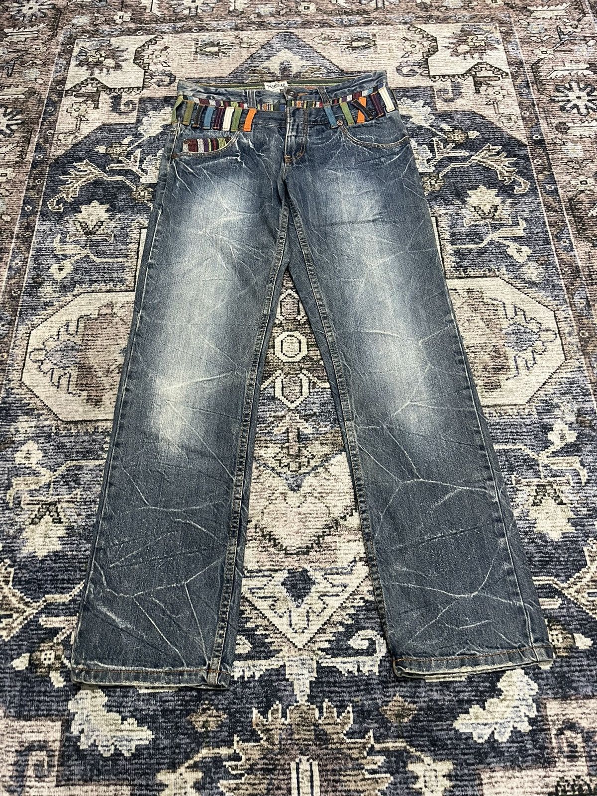 🔥Nylaus Hysteric Glamour Double Waist Multipocket Denim