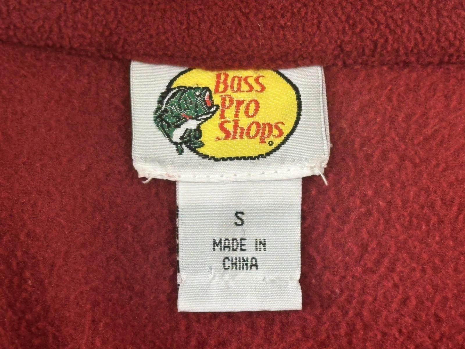 Bass Pro Shops Bass Pro Shops Men's Small Red Full Zip Fleece Jacket Size US S / EU 44-46 / 1 - 8 Thumbnail
