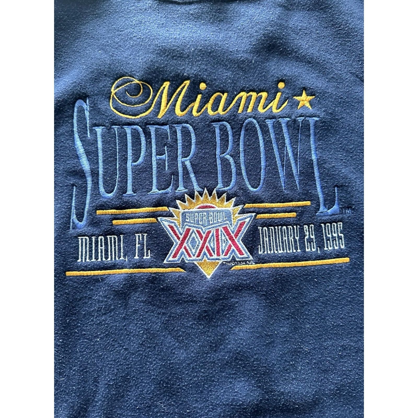 Logo 7 VINTAGE Logo 7 Sweatshirt Mens Size L Blue Gray 1995 Super bowl XXIX Embroidered Size US L / EU 52-54 / 3 - 2 Thumbnail