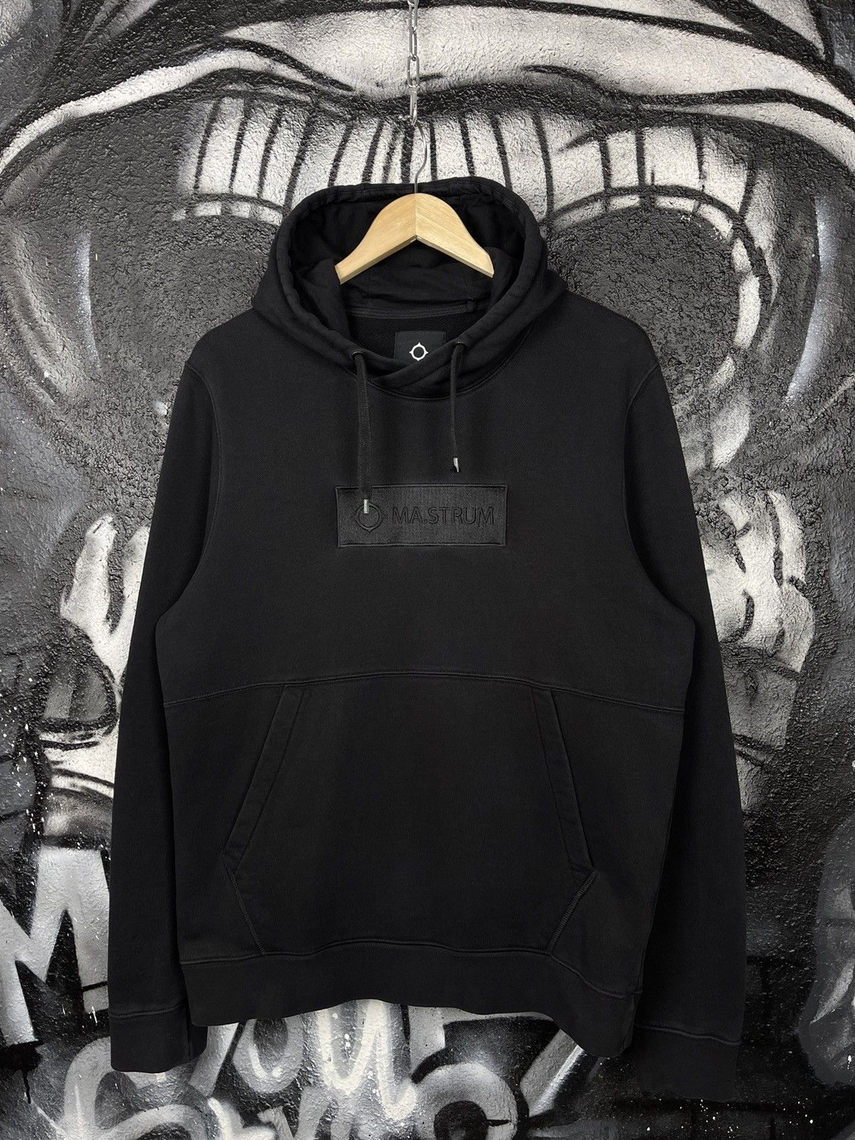 MA.STRUM Ma.Strum Box Logo Black Hoodie Men’s Size M Size US M / EU 48-50 / 2 - 2 Thumbnail