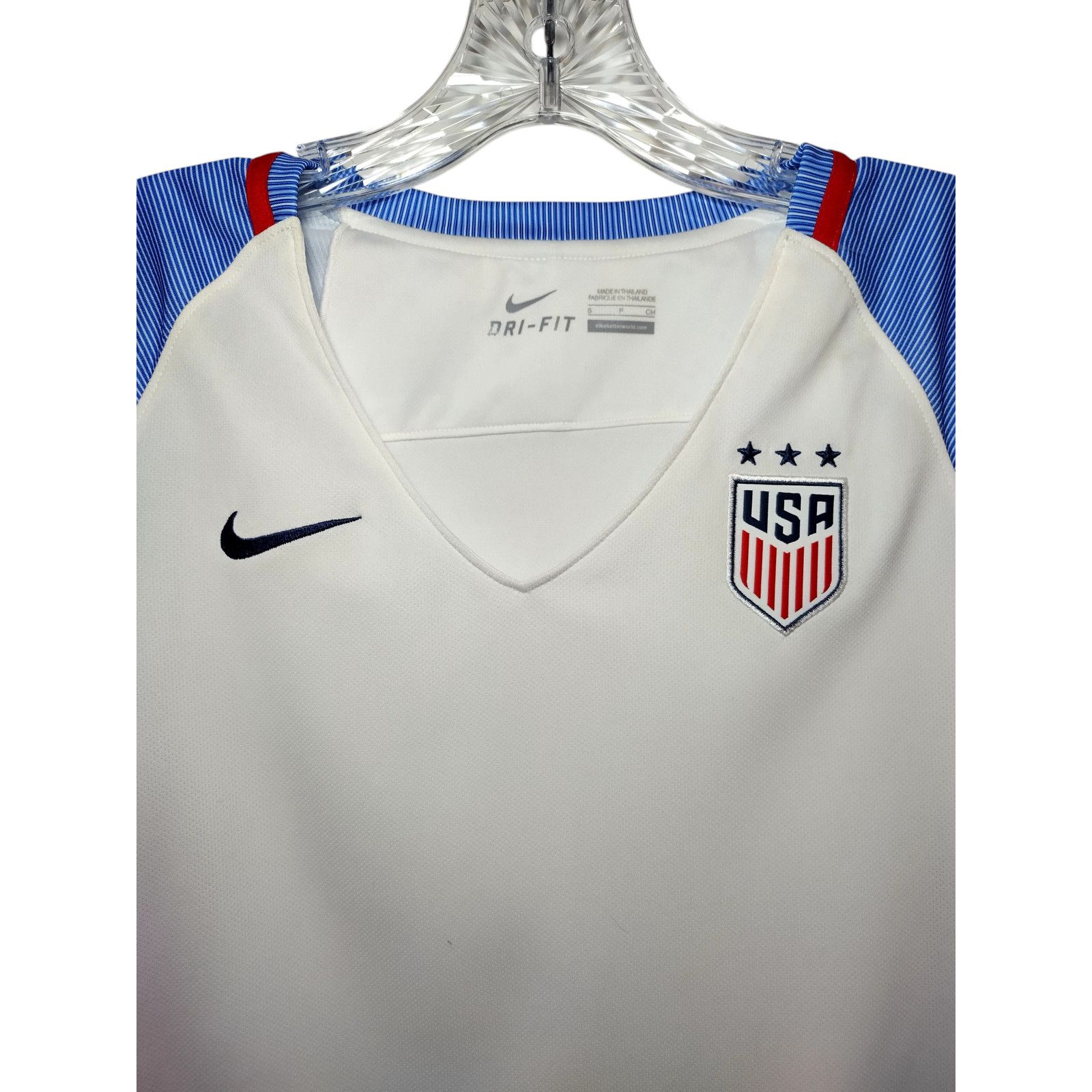 Nike NIKE USA Women Short Sleeve White Blue Red Patriotic Sz Sm Size S / US 4 / IT 40 - 6 Thumbnail