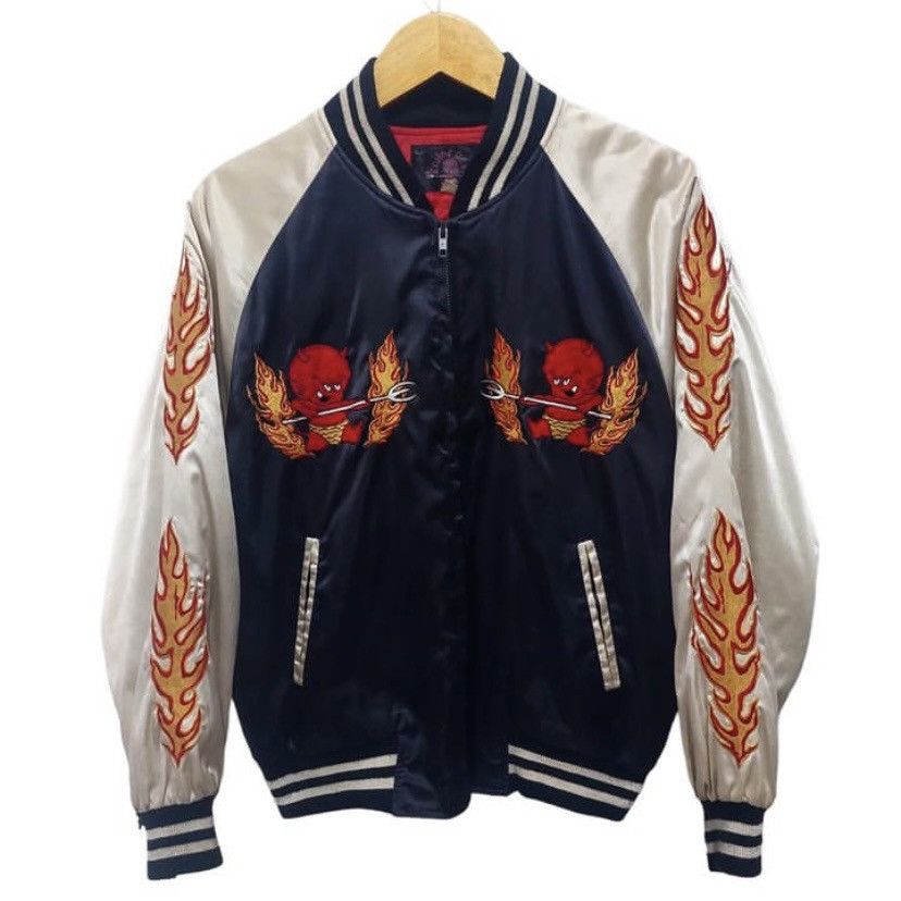 Vintage Red hot devil sukajan jacket Size US L / EU 52-54 / 3 - 1 Thumbnail