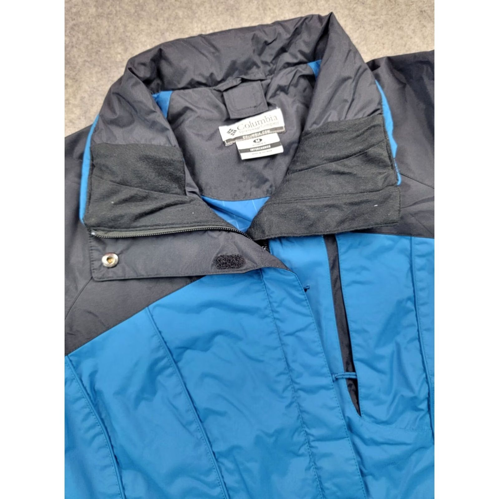 Vintage Columbia Interchange Jacket Womens Medium Blue Black Shell Water Resistant Size M / US 6-8 / IT 42-44 - 6 Thumbnail