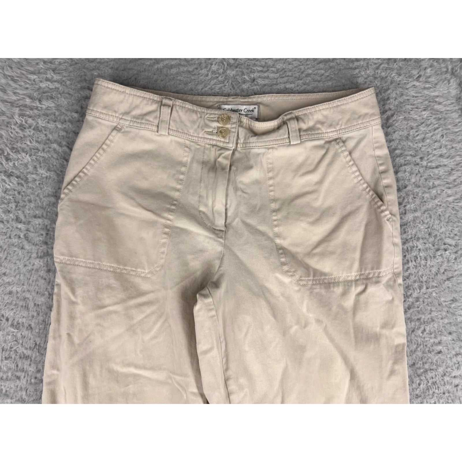 Coldwater Creek Coldwater Creek Beige Capri Pants Womens 6 Petite 29in Waist 21.5in Inseam 5-Pocket Stretch Cotton Twill Rise High Denim/Legwear Size 36" / US 14 / IT 50 - 7 Thumbnail