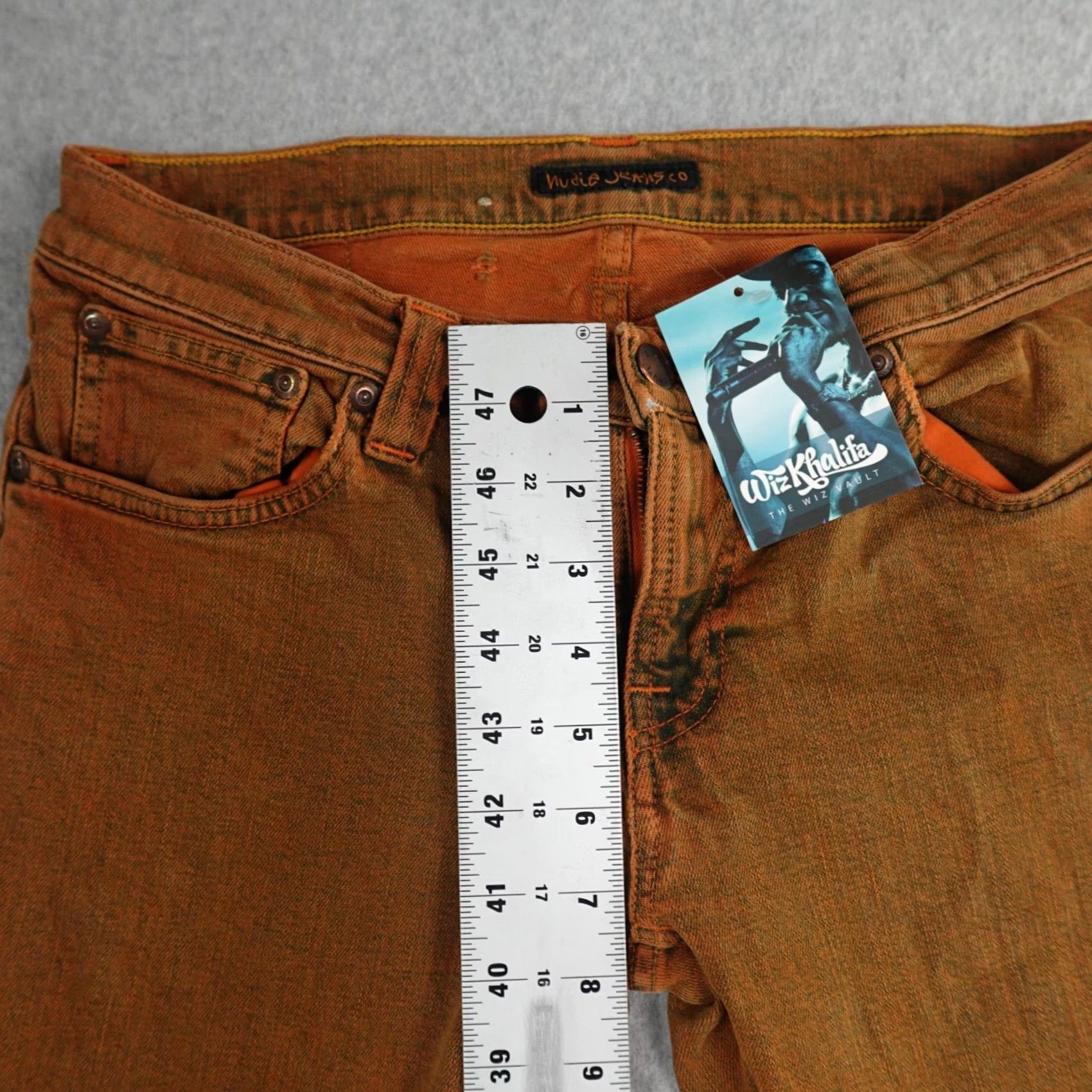 Nudie Jeans Nudie Jeans Co Jeans 30 (30X32) Orange Slim 5-Pocket Logo Mens Boys Ladies Womens Size US 30 / EU 46 - 7 Thumbnail