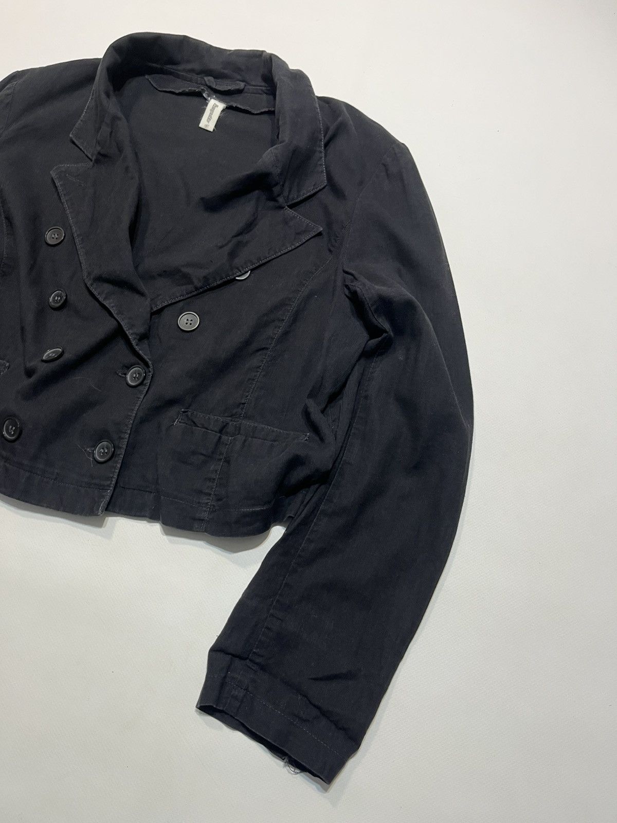 If Six Was Nine Vintage Linen Napoleon Black Y2K Jacket Size M / US 6-8 / IT 42-44 - 2 Thumbnail