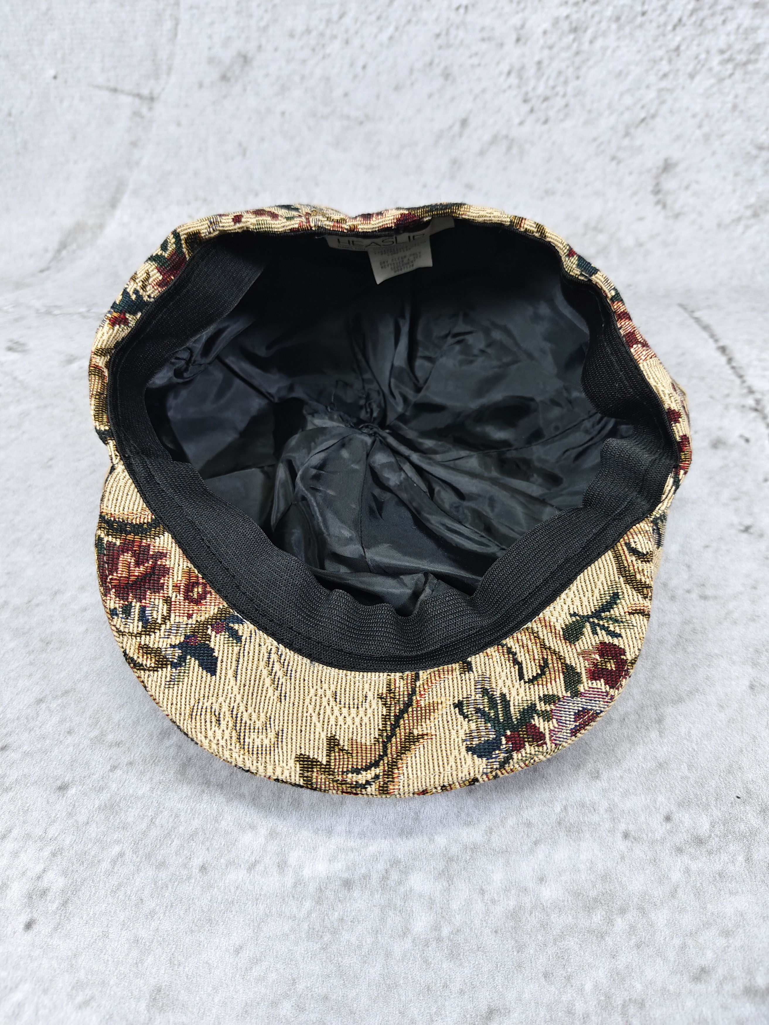Vintage 2000s Heaslip🇨🇦 Classic Floral Baroque Jacquard Flat Cap Size ONE SIZE - 5 Thumbnail