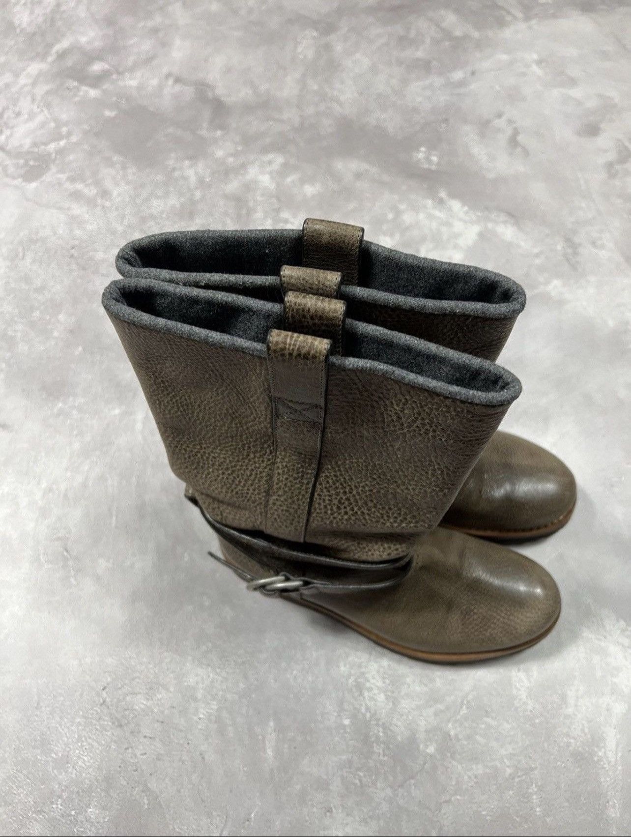 Brunello Cucinelli Vintage Brunello Cucinelli Leather Biker Boot Size US 5.5 / IT 35.5 - 11 Thumbnail