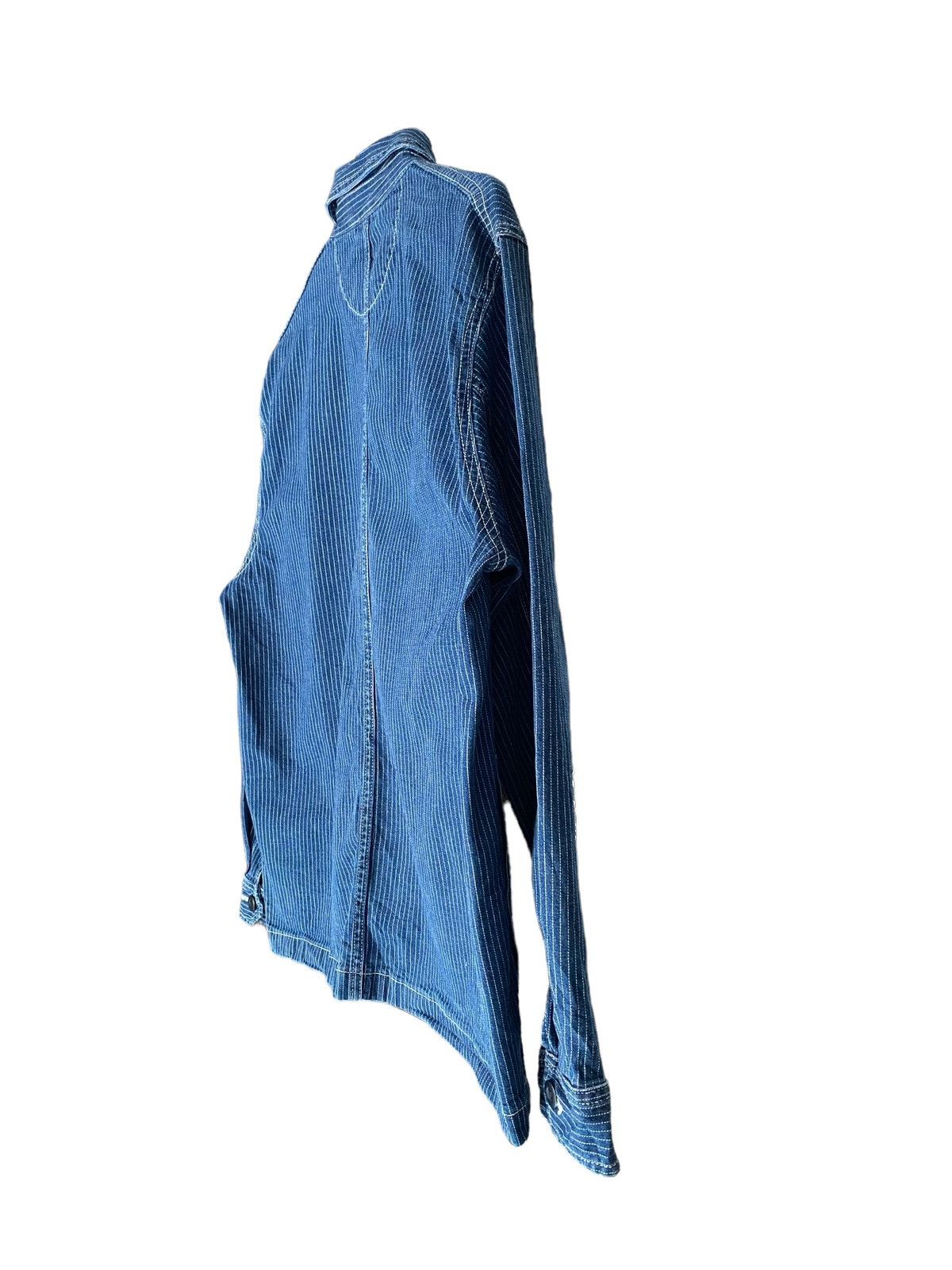 Uniqlo Rare UNIQLO Wabash Stripes Chore Denim Jacket sz M Size US M / EU 48-50 / 2 - 11 Thumbnail